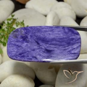 Charoite Gemstone in 45 x 26.4 mm Size for Sale, Charoite Stone in Intense Violet Color