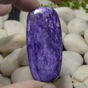 43.82 ct Violet Charoite Gemstone, Charoite Gem in Cushion Cabochon Shape for Sale.