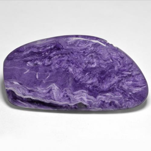 Deep Violet Charoite Gem - 76.8ct Fancy Cabochon (ID: 471465)