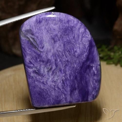 46.73 ct Fancy Charoite, 31 x 25 mm From Russia, Photo A