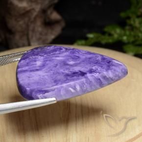 Charoite Gemstone in 32.1 x 22.1 mm Size for Sale, Charoite Stone in Velvet Purple Violet Color
