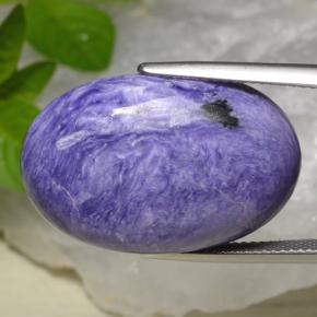 24.91 ct Violet Charoite Stone, Natural Charoite in Oval Cabochon Shape for Sale