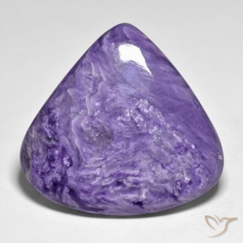 51.09 ct Violet Charoite Stone, Natural Charoite in Pear Cabochon Shape for Sale