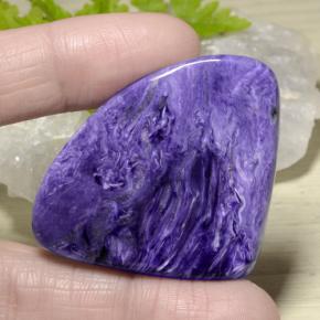 67.11 ct Violet Charoite Stone, Natural Charoite in Pear Cabochon Shape for Sale