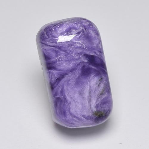 Light Velvet Purple Violet Charoite Gem - 15.6ct Cushion Cabochon (ID: 499621)