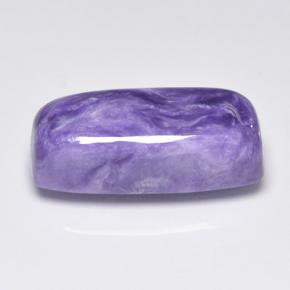 9.25 ct Violet Charoite Stone, Natural Charoite in Cushion Cabochon Shape for Sale