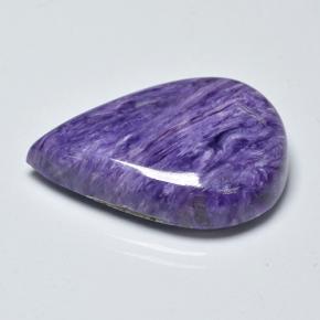 17.98 ct Violet Charoite Stone, Natural Charoite in Pear Cabochon Shape for Sale
