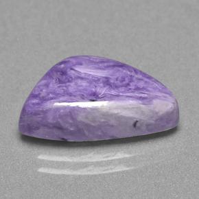 5.94 ct Violet Charoite Stone, Natural Charoite in Shark Fin Cabochon Shape for Sale