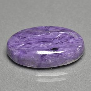 10.57 ct Violet Charoite Stone, Natural Charoite in Oval Cabochon Shape for Sale