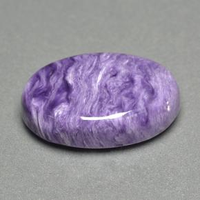12.16 ct Violet Charoite Stone, Natural Charoite in Oval Cabochon Shape for Sale