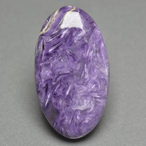 13.58 ct Violet Charoite Gemstone, Charoite Gem in Oval Cabochon Shape for Sale.