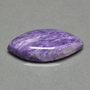 9.36 ct Violet Charoite Stone, Natural Charoite in Marquise Cabochon Shape for Sale