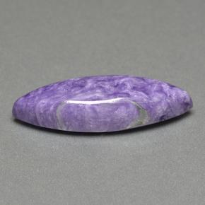 11.24 ct Violet Charoite Stone, Natural Charoite in Marquise Cabochon Shape for Sale