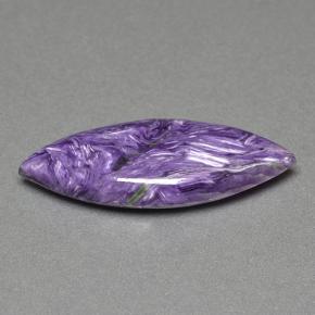 9.46 ct Violet Charoite Stone, Natural Charoite in Marquise Cabochon Shape for Sale