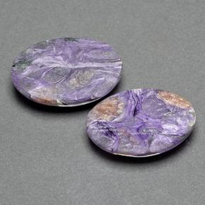 Charoite Gemstones in 19.4 x 12.9 mm Size for Sale, Charoite Stones in Violet Color