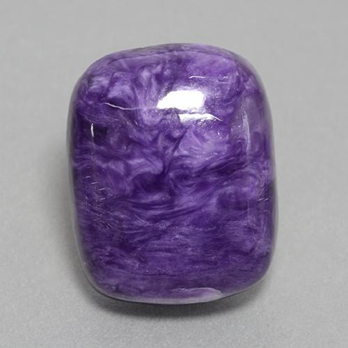 16.05 ct Violet Charoite Gemstone, Charoite Gem in Cushion Cabochon Shape for Sale.