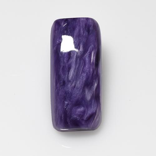 7.11 ct Violet Charoite Stone, Natural Charoite in Cushion Cabochon Shape for Sale