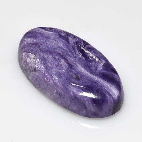 15.62 ct Violet Charoite Gemstone, Charoite Gem in Oval Cabochon Shape for Sale.
