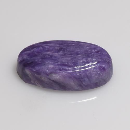 4.53 ct Violet Charoite Stone, Natural Charoite in Oval Cabochon Shape for Sale