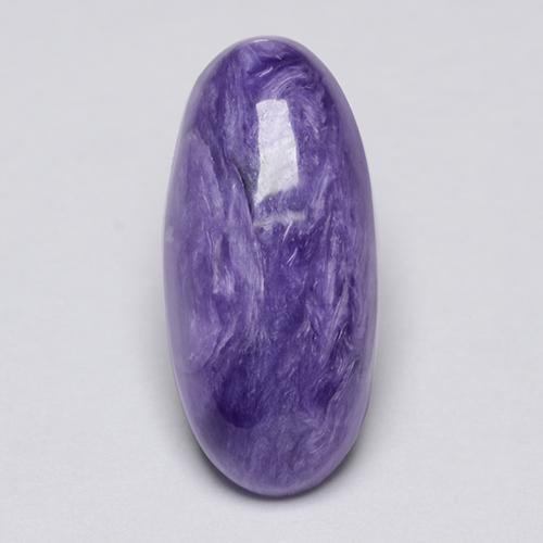 3.81 ct Violet Charoite Gemstone, Charoite Gem in Oval Cabochon Shape for Sale.