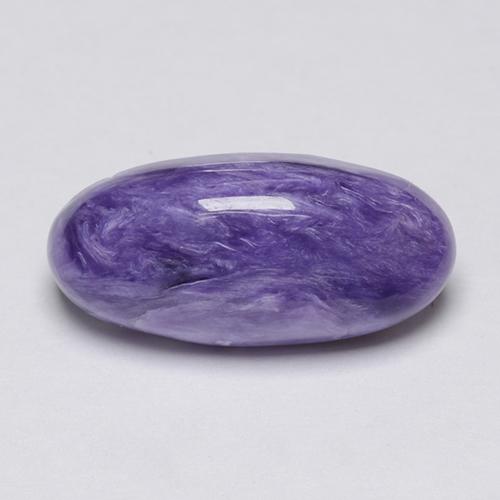3.81 ct Violet Charoite Stone, Natural Charoite in Oval Cabochon Shape for Sale
