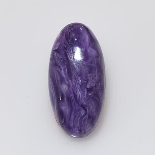4.14 ct Violet Charoite Gemstone, Charoite Gem in Oval Cabochon Shape for Sale.