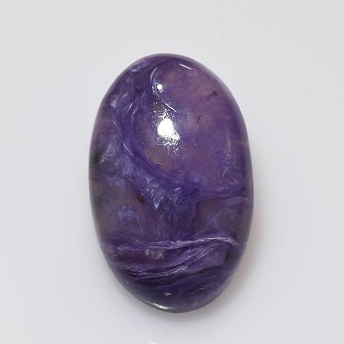 10.28 ct Violet Charoite Stone, Natural Charoite in Oval Cabochon Shape for Sale