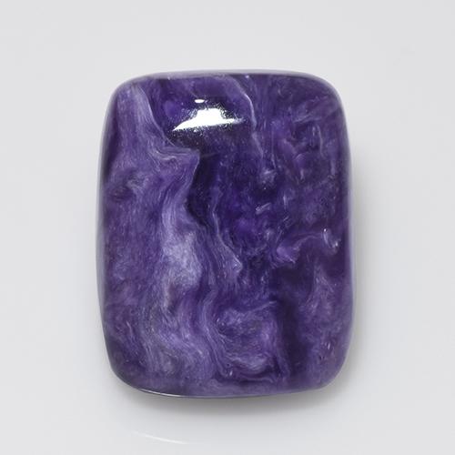 14.45 ct Violet Charoite Stone, Natural Charoite in Cushion Cabochon Shape for Sale