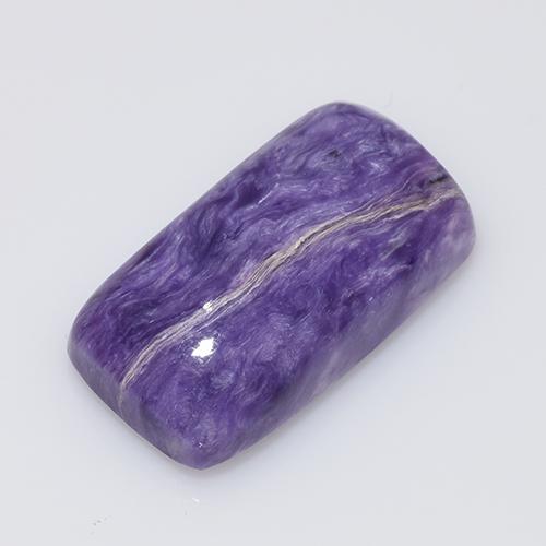 8.77 ct Violet Charoite Stone, Natural Charoite in Cushion Cabochon Shape for Sale