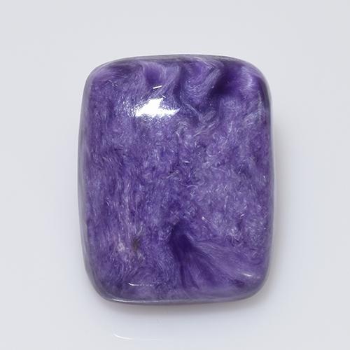 12.64 ct Violet Charoite Gemstone, Charoite Gem in Cushion Cabochon Shape for Sale.