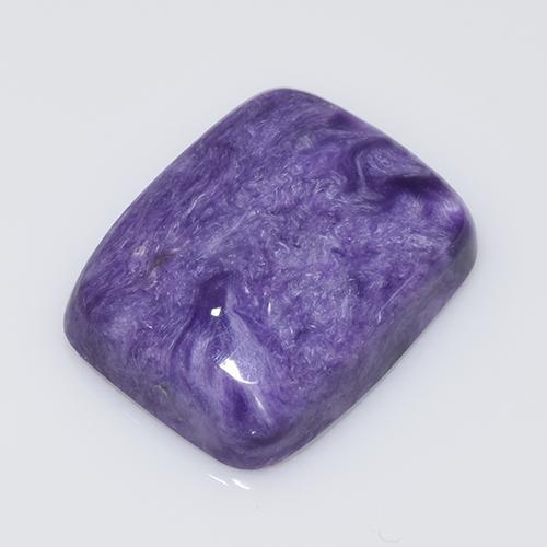 12.64 ct Violet Charoite Stone, Natural Charoite in Cushion Cabochon Shape for Sale