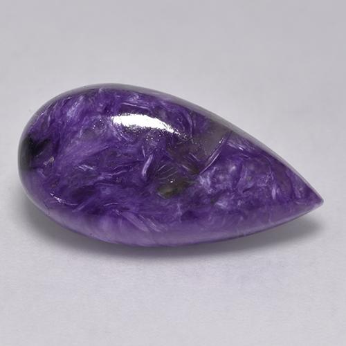 tiefviolett Charoit Edelstein - 8ct Birnen Cabochon (ID: 527186)