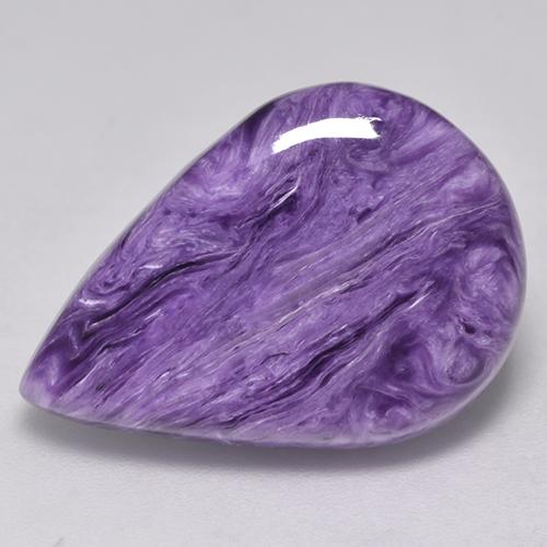 Medium Violet Charoite Gem - 11.9ct Cabochon pera (ID: 527566)