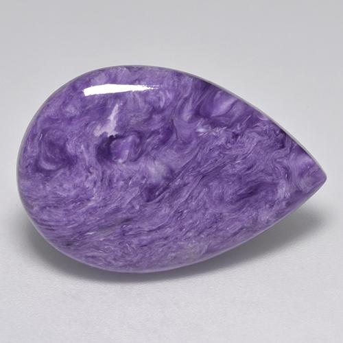 Violeta púrpura claro Charoita Gema - 13.9ct Cabujón Pera (ID: 527570)