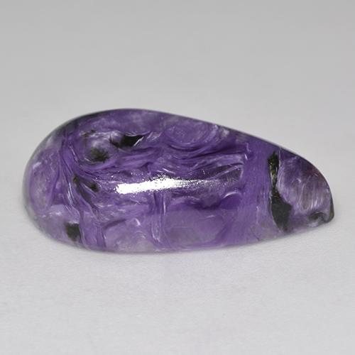 Charoite Gemstone in 22.1 x 12.5 mm Size for Sale, Charoite Stone in Deep Violet Color