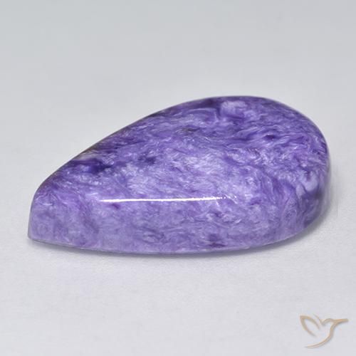 Charoite Gemstone in 21.6 x 13.8 mm Size for Sale, Charoite Stone in Light Velvet Purple Violet Color