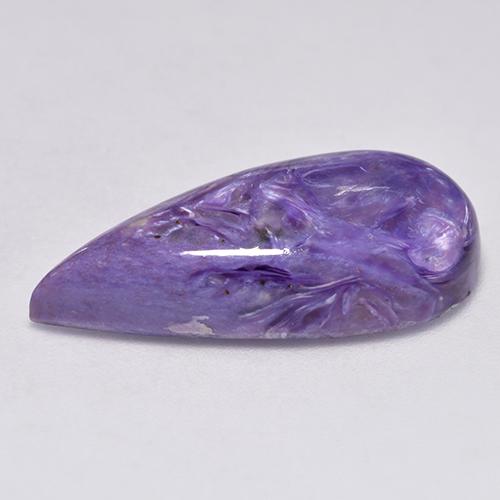 Charoite Gemstone in 25.3 x 12.6 mm Size for Sale, Charoite Stone in Medium Violet Color