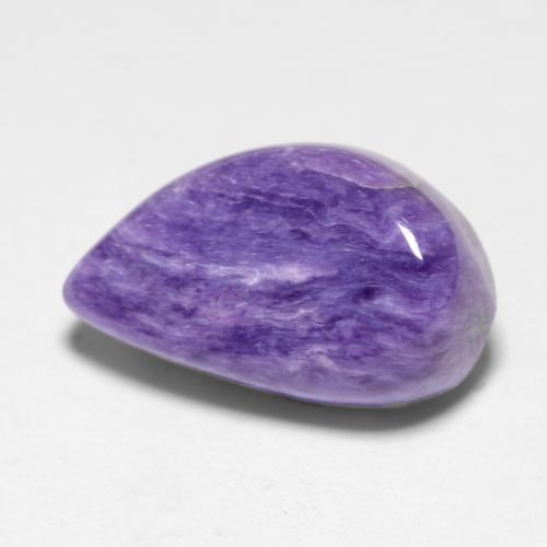 4.12 ct Violet Charoite Stone, Natural Charoite in Fancy Cabochon Shape for Sale