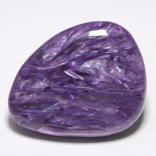 Velvet Purple Violet Charoite Gem - 15.5ct Fancy Cabochon (ID: 548289)