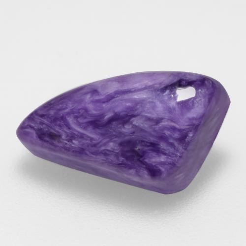 5.08 ct Violet Charoite Stone, Natural Charoite in Fancy Cabochon Shape for Sale