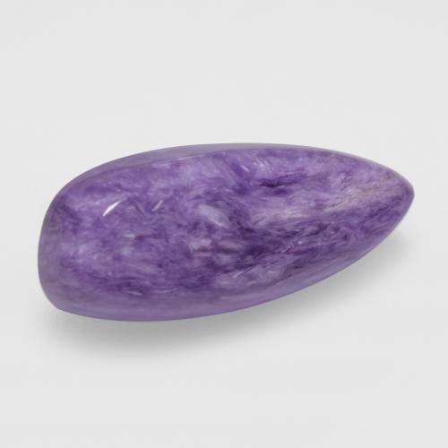 5.43 ct Violet Charoite Stone, Natural Charoite in Fancy Cabochon Shape for Sale