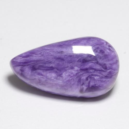 6.43 ct Violet Charoite Stone, Natural Charoite in Fancy Cabochon Shape for Sale