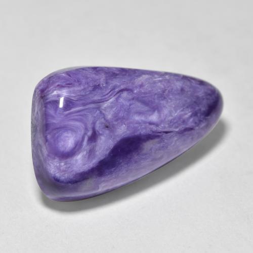 Light Velvet Purple Violet Charoite Gem - 6.6ct Fancy Cabochon (ID: 566697)