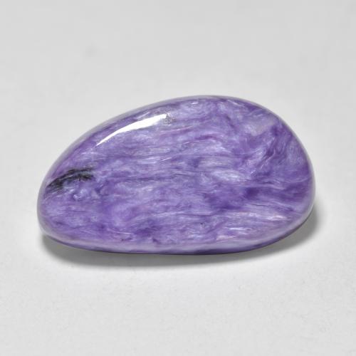 Medium Violet Charoite Gem - 4.8ct Fancy Cabochon (ID: 566698)
