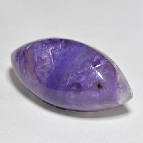 15.14 ct Violet Charoite Stone, Natural Charoite in Marquise Cabochon Shape for Sale