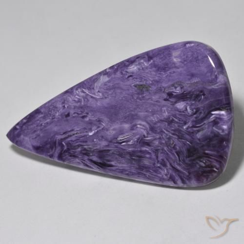 76.47 ct Pear Charoite, 58.5 x 32.4 mm From Russia, Photo A