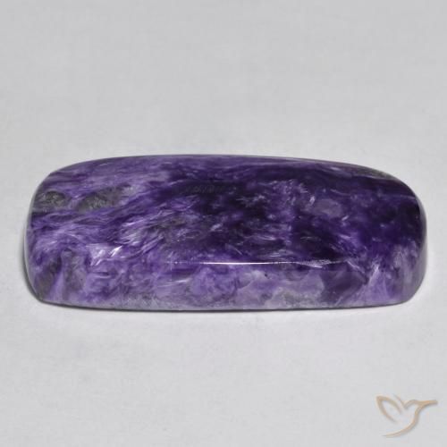 Charoite Gemstone in 35 x 16.9 mm Size for Sale, Charoite Stone in Medium-Dark Violet Color