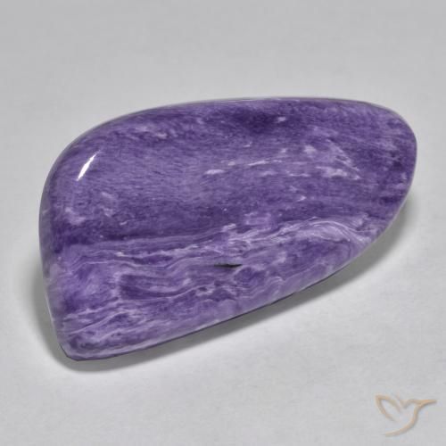 46.54 ct Violet Charoite Stone, Natural Charoite in Fancy Cabochon Shape for Sale