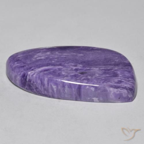 Charoite Gemstone in 38.6 x 20.9 mm Size for Sale, Charoite Stone in Medium Violet Color