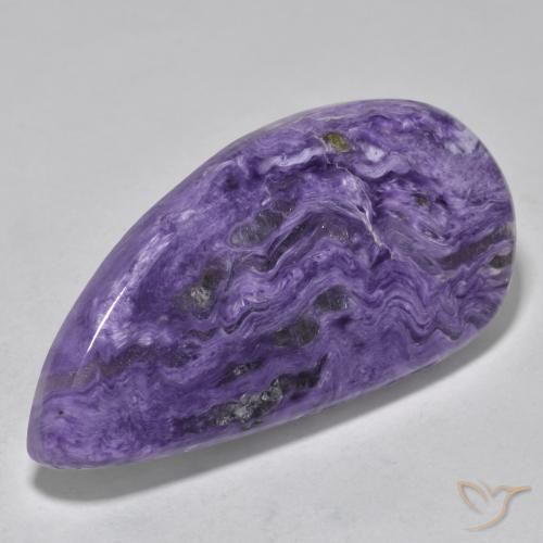 48.18 ct Violet Charoite Stone, Natural Charoite in Fancy Cabochon Shape for Sale